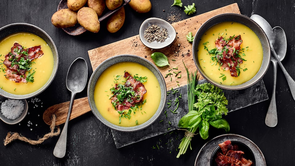 Klassische Kartoffelcremesuppe